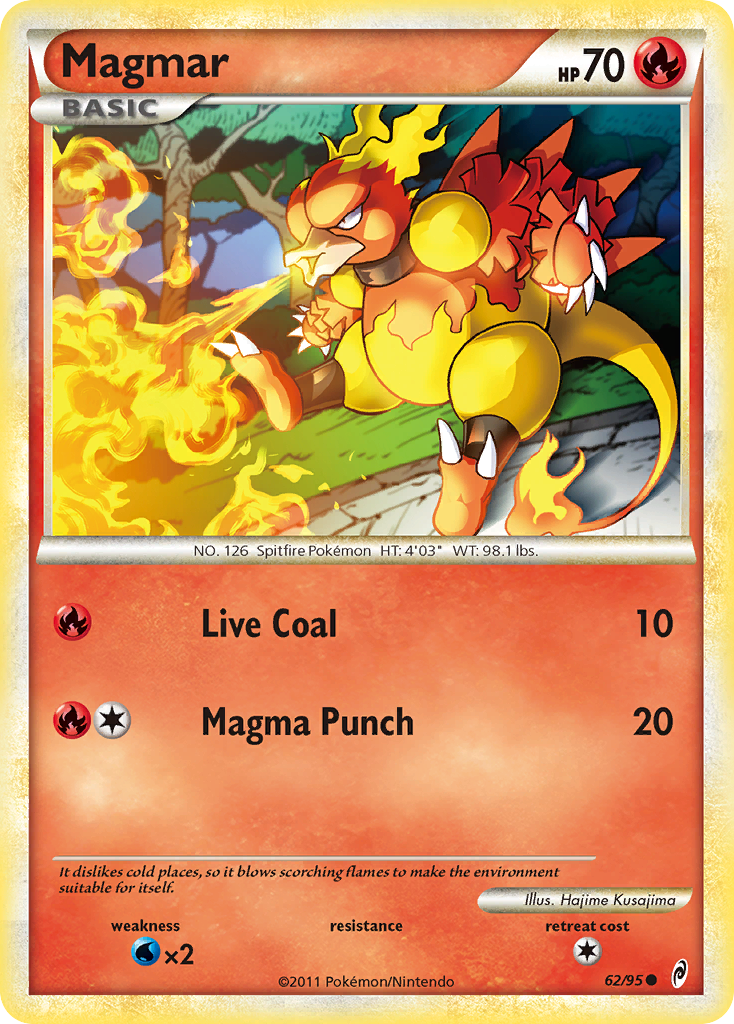 Magmar (62/95) [HeartGold & SoulSilver: Call of Legends] | Arkham Games and Comics