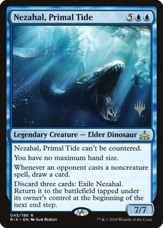 Nezahal, Primal Tide [Rivals of Ixalan Promos] | Arkham Games and Comics