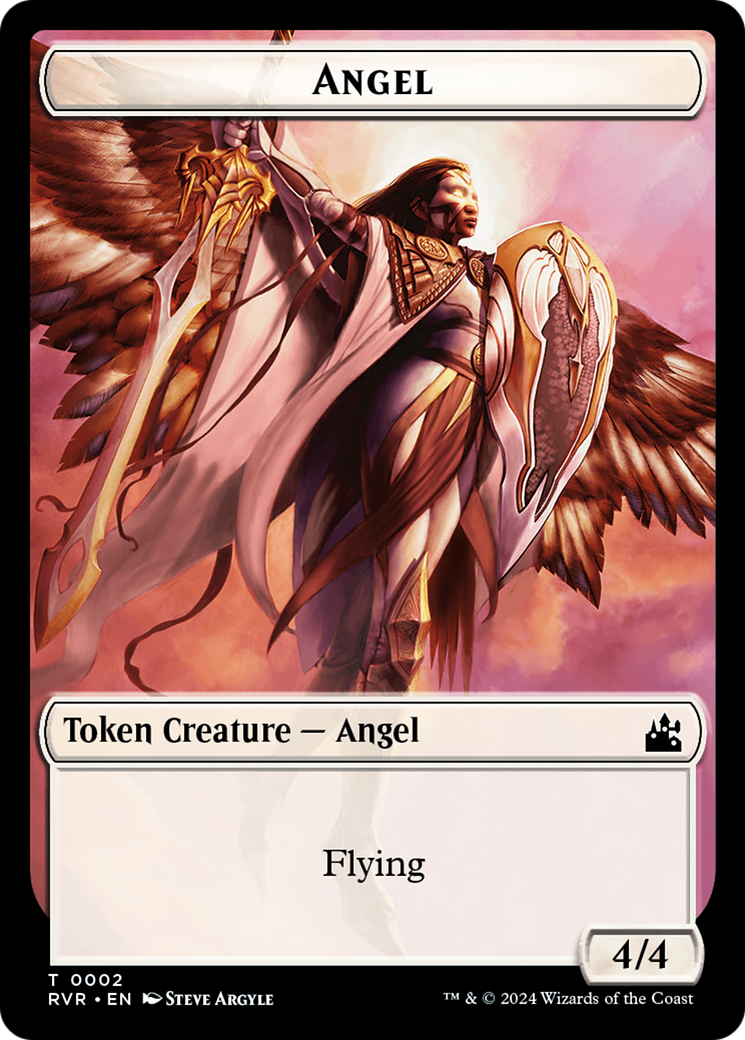 Angel Token (0002) [Ravnica Remastered Tokens] | Arkham Games and Comics