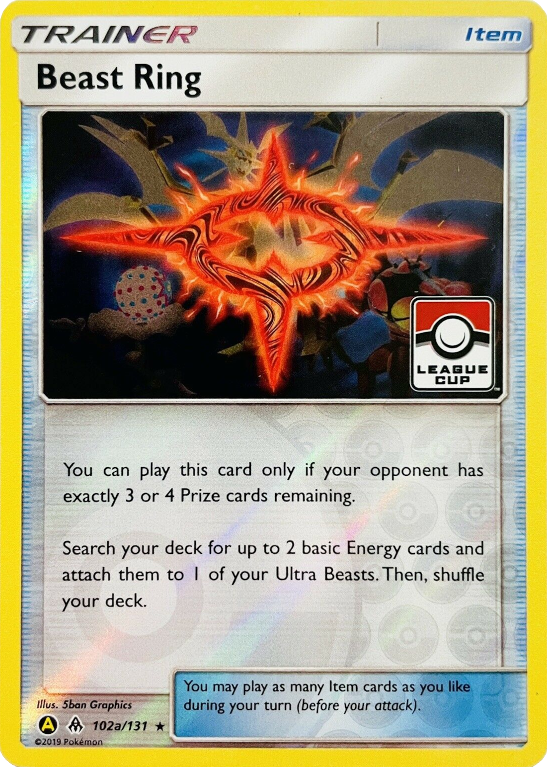 Beast Ring (102a/131) (League Promo) [Sun & Moon: Forbidden Light] | Arkham Games and Comics