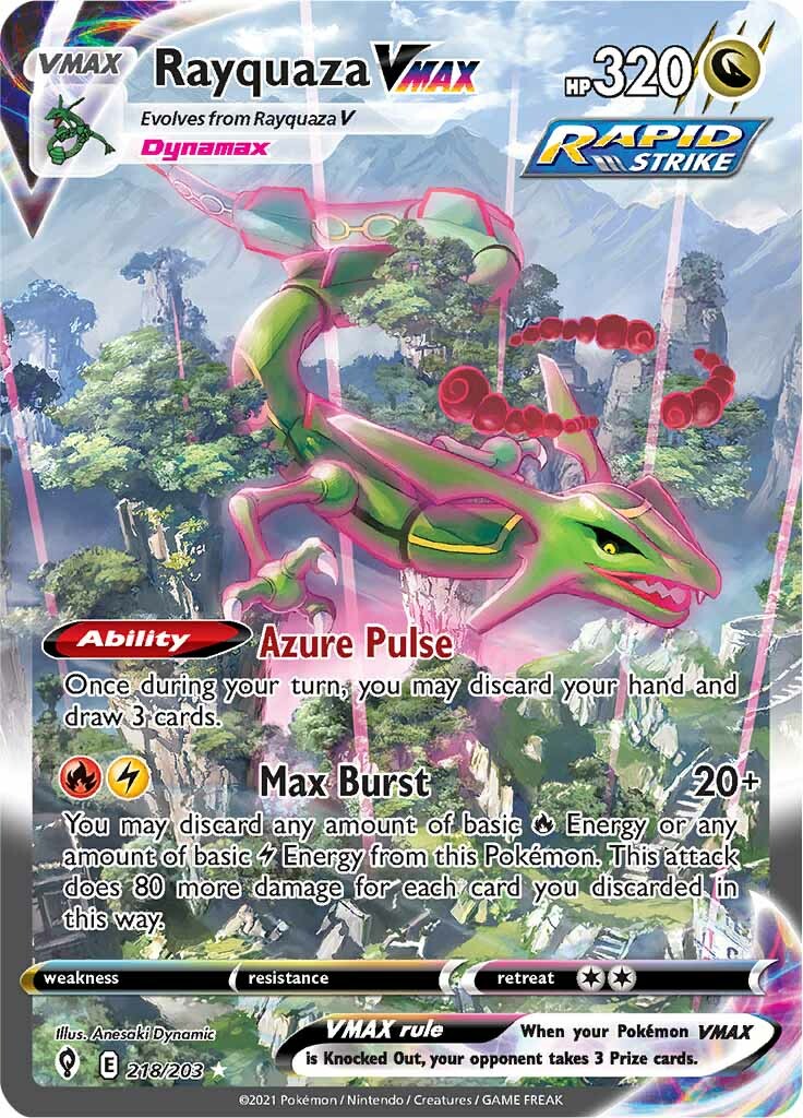 Rayquaza VMAX (218/203) [Sword & Shield: Evolving Skies] | Arkham Games and Comics