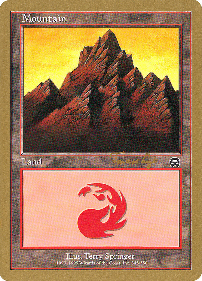 Mountain (343) (Tom van de Logt) [World Championship Decks 2001] | Arkham Games and Comics