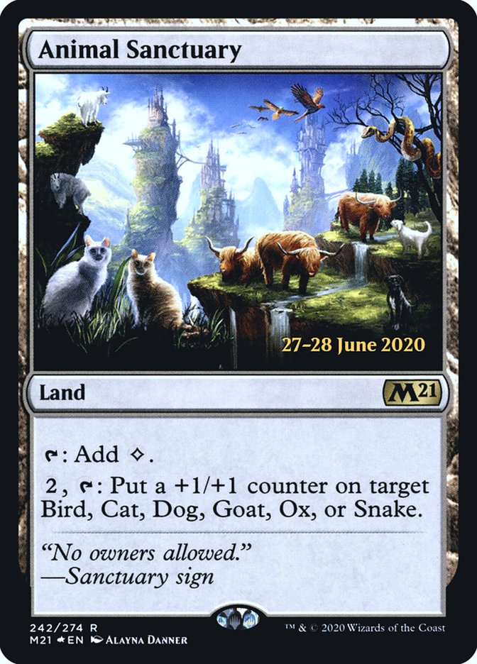 Animal Sanctuary  [Core Set 2021 Prerelease Promos] | Arkham Games and Comics