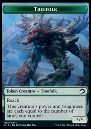 Treefolk Token [Innistrad: Midnight Hunt Tokens] | Arkham Games and Comics