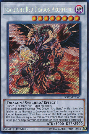 Scarlight Red Dragon Archfiend [DOCS-EN046] Secret Rare | Arkham Games and Comics