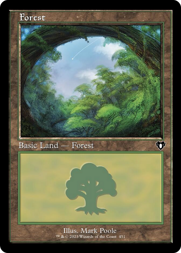 Forest (451) (Retro) [Commander Masters] | Arkham Games and Comics