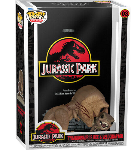 Funko POP! Movie Poster: Jurassic Park Tyrannosaurus Rex & Velociraptor | Arkham Games and Comics