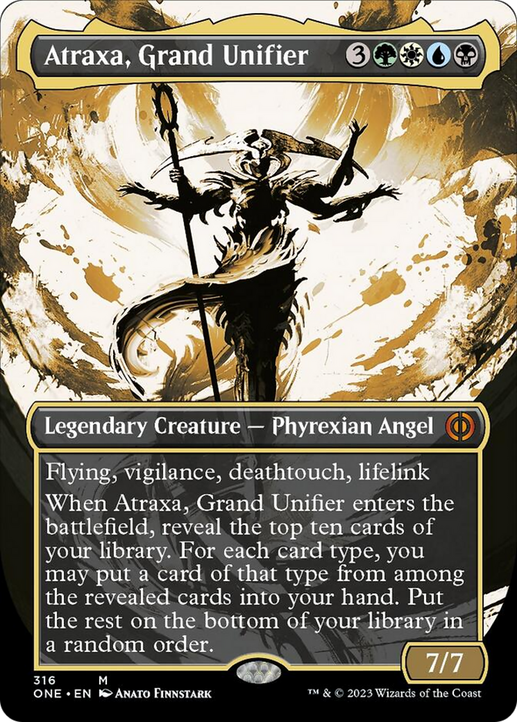 Atraxa, Grand Unifier (Borderless Ichor) [Phyrexia: All Will Be One] | Arkham Games and Comics