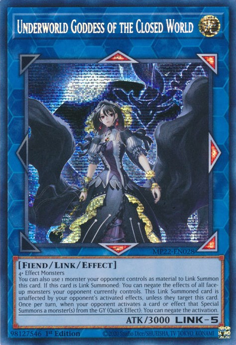 Underworld Goddess of the Closed World [MP22-EN028] Prismatic Secret Rare | Arkham Games and Comics