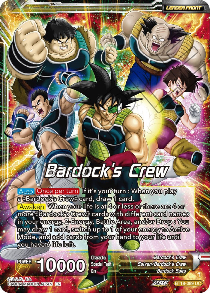 Bardock's Crew // Bardock, Inherited Will (BT18-089) [Dawn of the Z-Legends Prerelease Promos] | Arkham Games and Comics