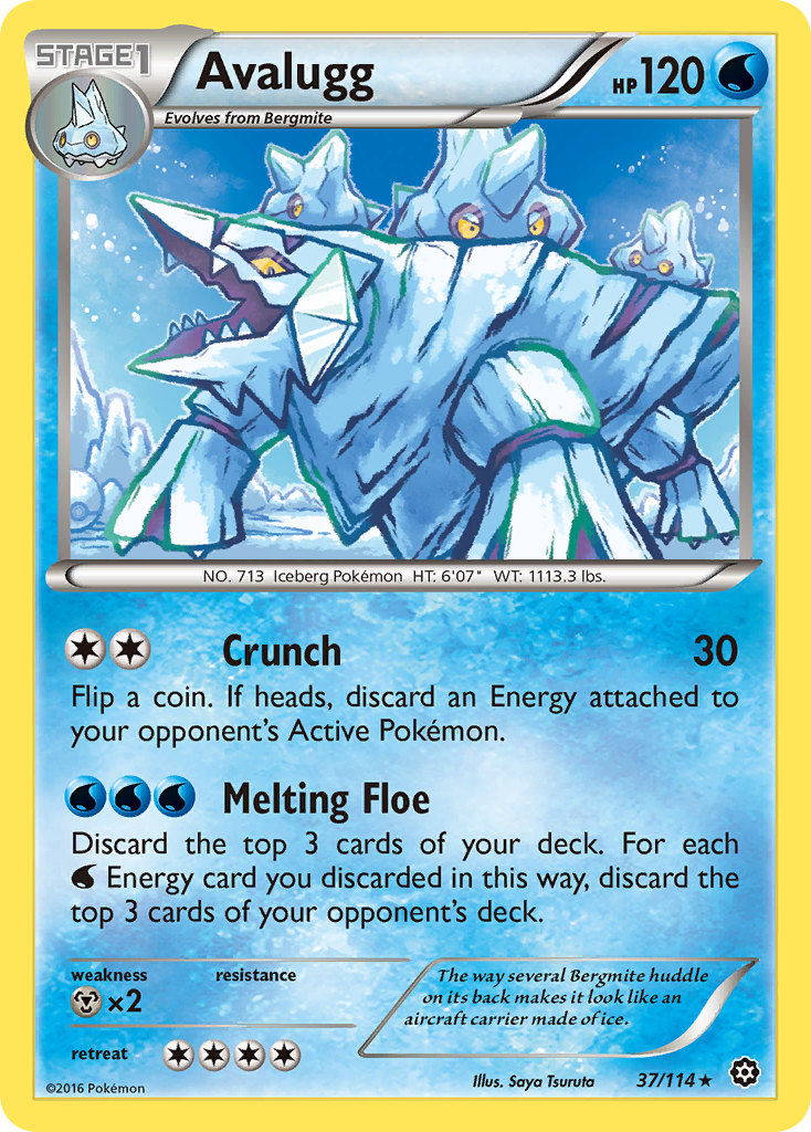 Avalugg (37/114) [XY: Steam Siege] | Arkham Games and Comics
