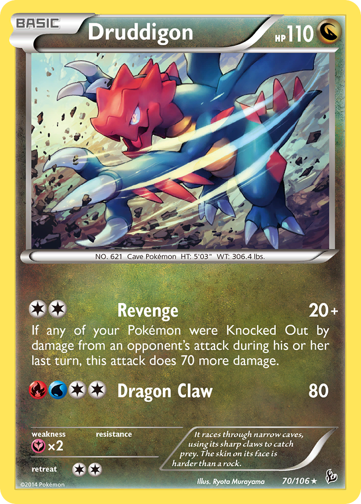 Druddigon (70/106) [XY: Flashfire] | Arkham Games and Comics