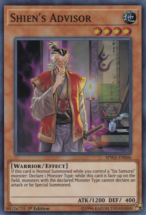 Shien's Advisor [SPWA-EN046] Super Rare | Arkham Games and Comics