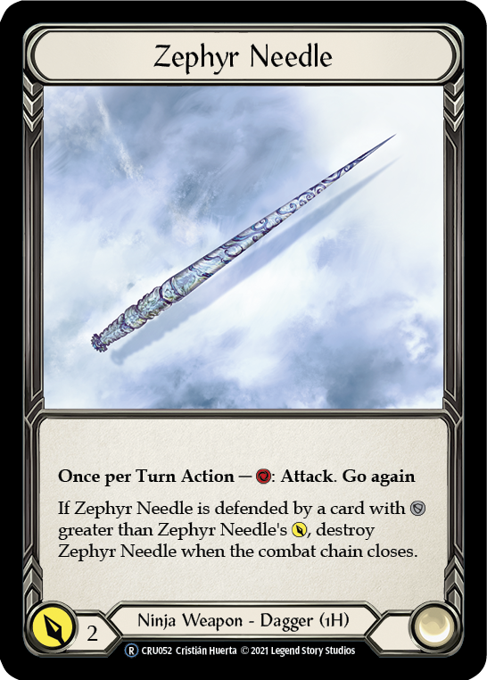 Zephyr Needle [U-CRU052] (Crucible of War Unlimited)  Unlimited Rainbow Foil | Arkham Games and Comics