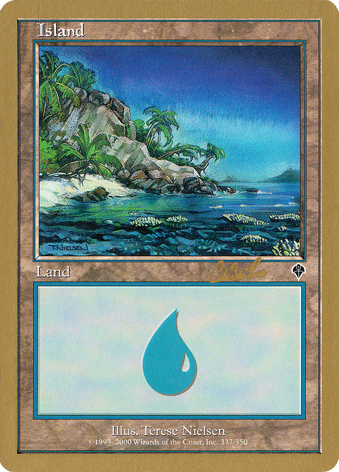 Island (cr337) (Carlos Romao) [World Championship Decks 2002] | Arkham Games and Comics