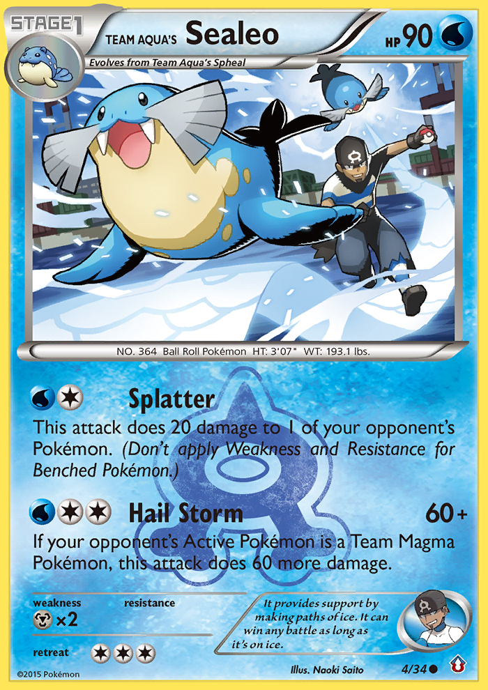 Team Aqua's Sealeo (4/34) [XY: Double Crisis] | Arkham Games and Comics