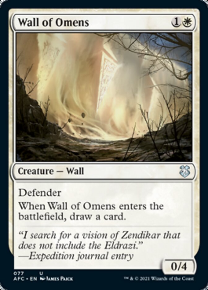 Wall of Omens [Dungeons & Dragons: Adventures in the Forgotten Realms Commander] | Arkham Games and Comics