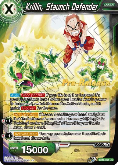 Krillin, Staunch Defender (BT15-064) [Saiyan Showdown Prerelease Promos] | Arkham Games and Comics