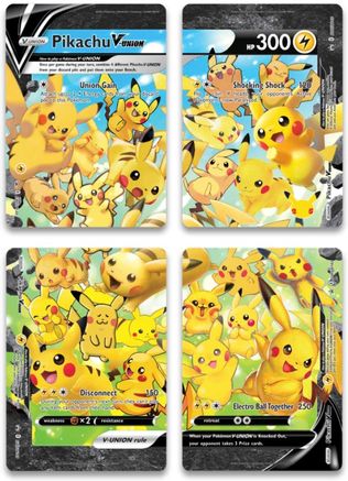 Pikachu V-UNION (Set of 4) [Sword & Shield: Black Star Promos] | Arkham Games and Comics