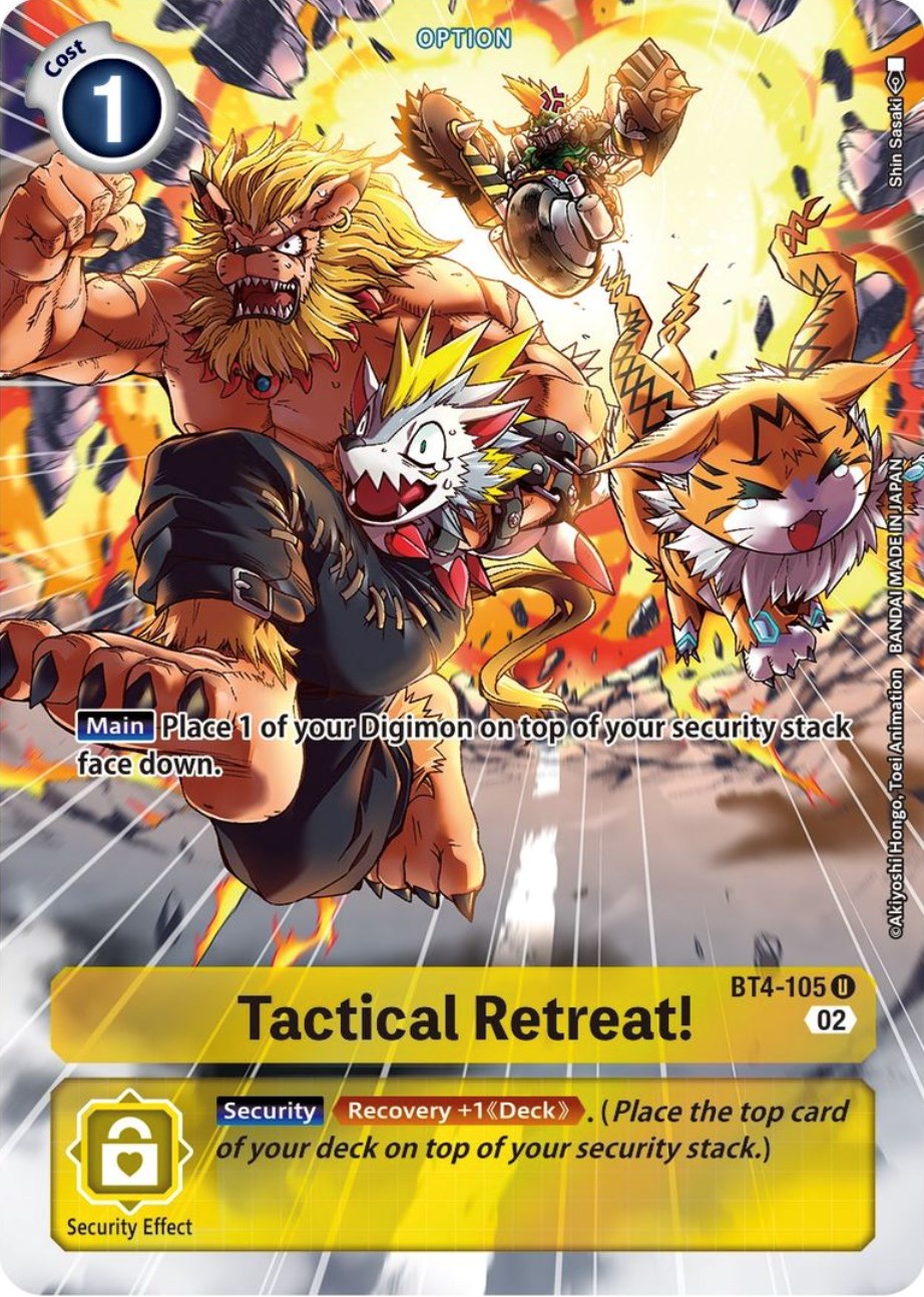 Tactical Retreat! [BT4-105] (Alternate Art) [Starter Deck: Beelzemon Advanced Deck Set] | Arkham Games and Comics