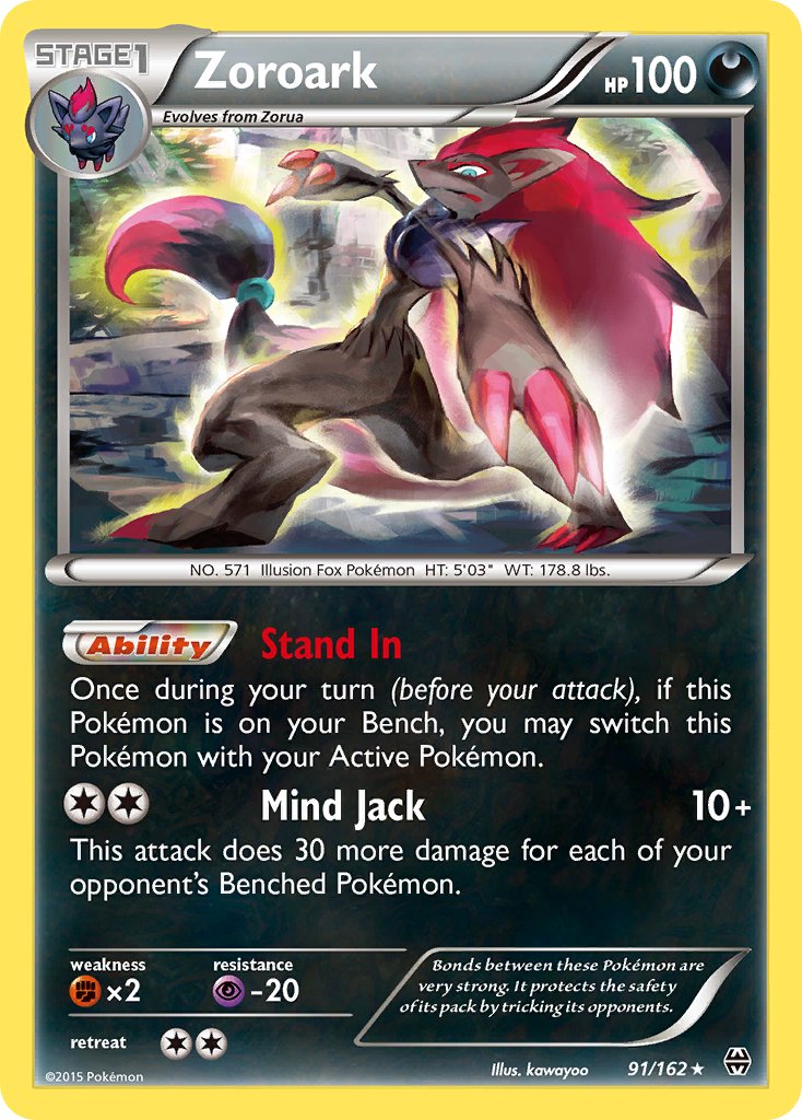 Zoroark (91/162) (Theme Deck Exclusive) [XY: BREAKthrough] | Arkham Games and Comics