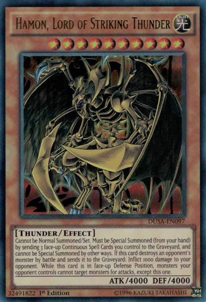 Hamon, Lord of Striking Thunder [DUSA-EN097] Ultra Rare | Arkham Games and Comics