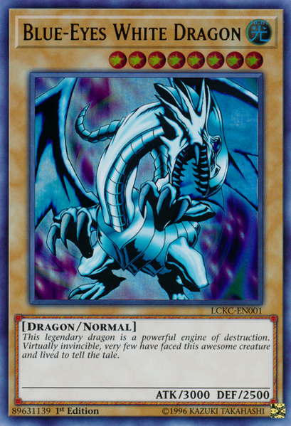 Blue-Eyes White Dragon (Version 1) [LCKC-EN001] Ultra Rare | Arkham Games and Comics