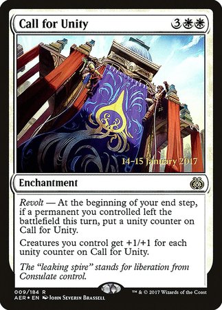 Call for Unity [Aether Revolt Promos] | Arkham Games and Comics