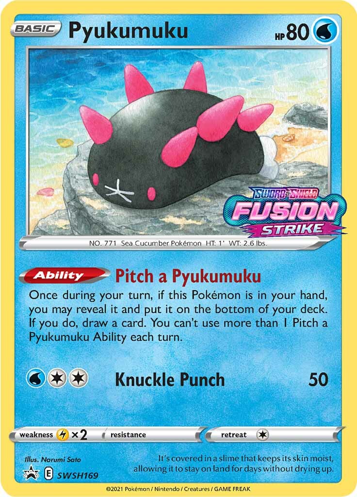 Pyukumuku (SWSH169) (Prerelease Promo) [Sword & Shield: Black Star Promos] | Arkham Games and Comics