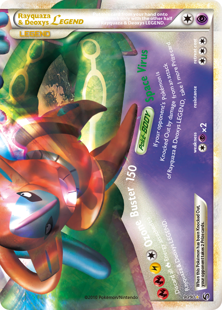 Rayquaza & Deoxys LEGEND (90/90) [HeartGold & SoulSilver: Undaunted] | Arkham Games and Comics