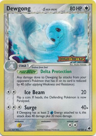 Dewgong (15/101) (Delta Species) (Stamped) [EX: Dragon Frontiers] | Arkham Games and Comics