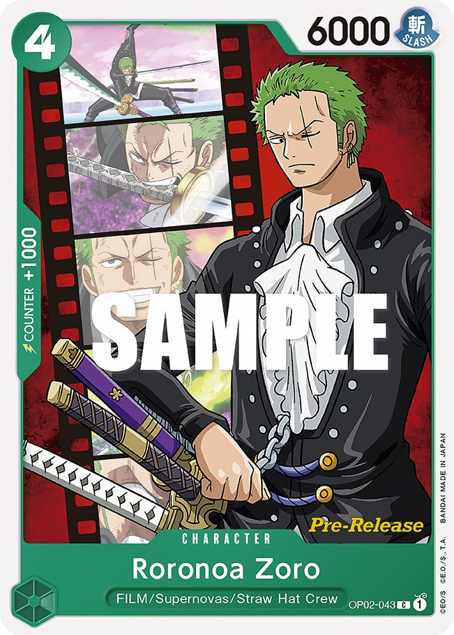 Roronoa Zoro [Paramount War Pre-Release Cards] | Arkham Games and Comics