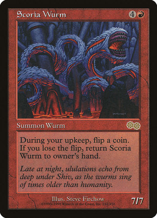 Scoria Wurm [Urza's Saga] | Arkham Games and Comics