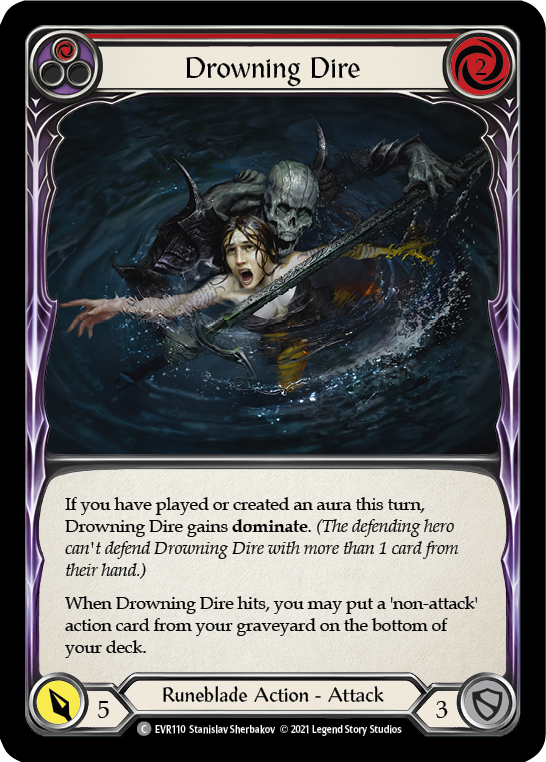 Drowning Dire (Red) [EVR110] (Everfest)  1st Edition Normal | Arkham Games and Comics