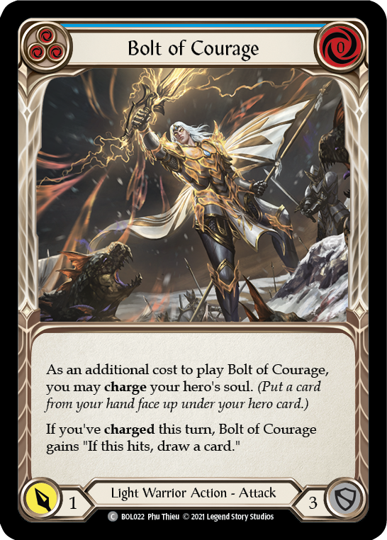 Bolt of Courage (Blue) [BOL022] (Monarch Boltyn Blitz Deck) | Arkham Games and Comics