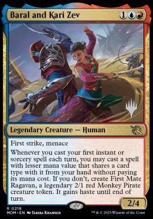 Baral and Kari Zev (Promo Pack) [March of the Machine Promos] | Arkham Games and Comics