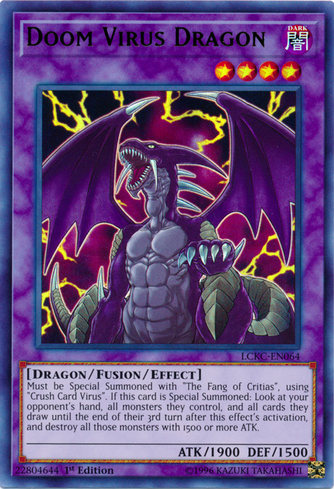 Doom Virus Dragon [LCKC-EN064] Ultra Rare | Arkham Games and Comics