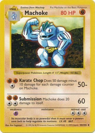 Machoke (34/102) [Base Set Shadowless Unlimited] | Arkham Games and Comics