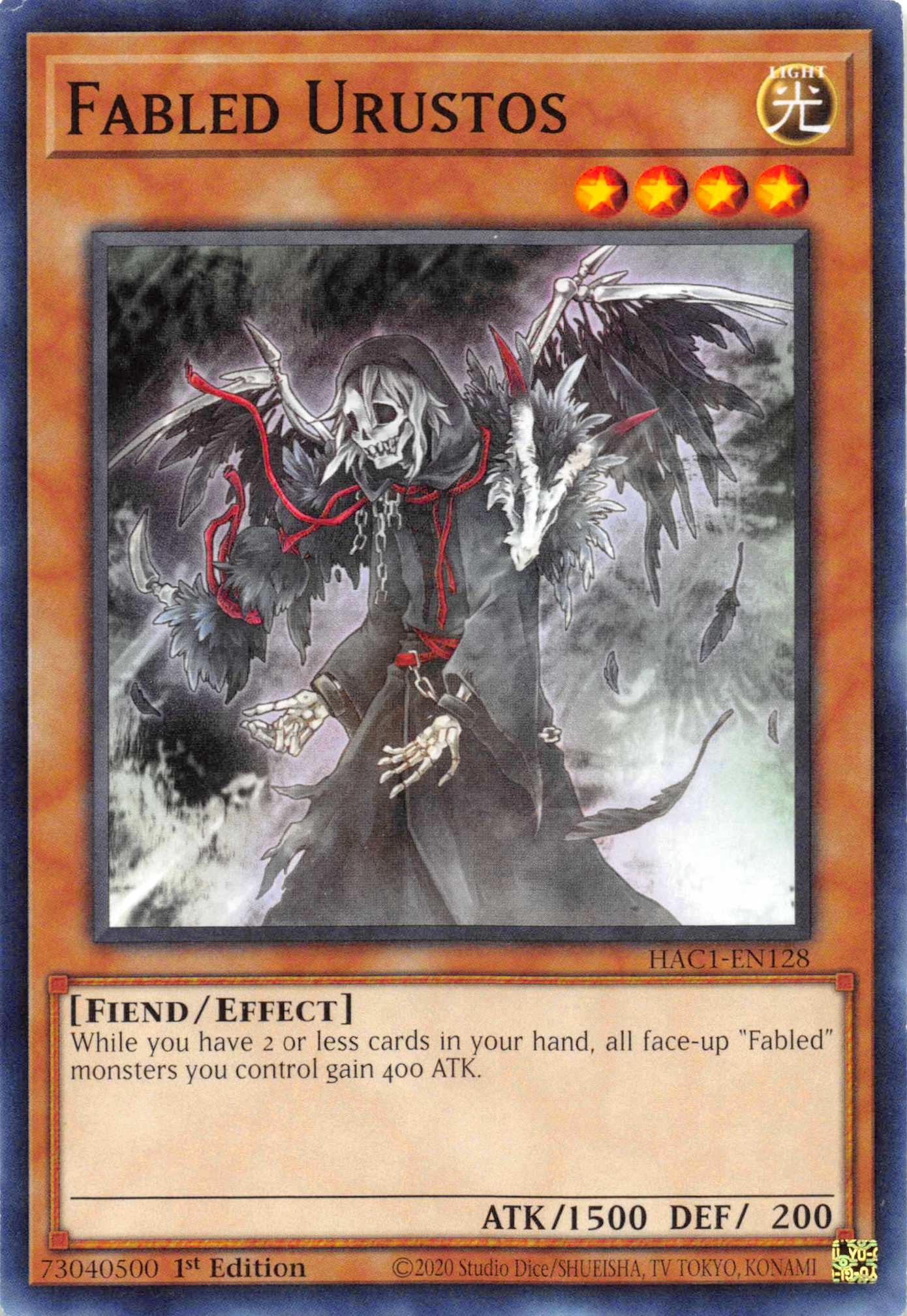 Fabled Urustos (Duel Terminal) [HAC1-EN128] Parallel Rare | Arkham Games and Comics