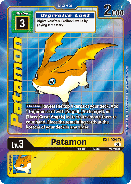 Patamon [EX1-024] (Alternate Art) [Classic Collection] | Arkham Games and Comics