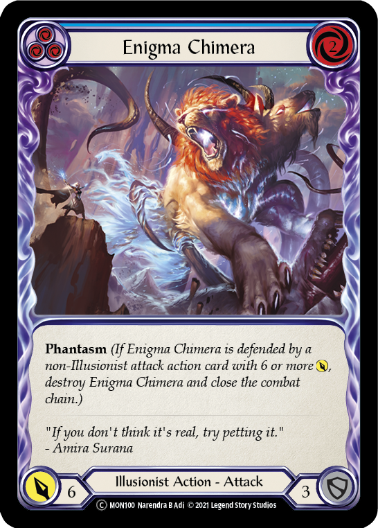 Enigma Chimera (Blue) [U-MON100-RF] (Monarch Unlimited)  Unlimited Rainbow Foil | Arkham Games and Comics