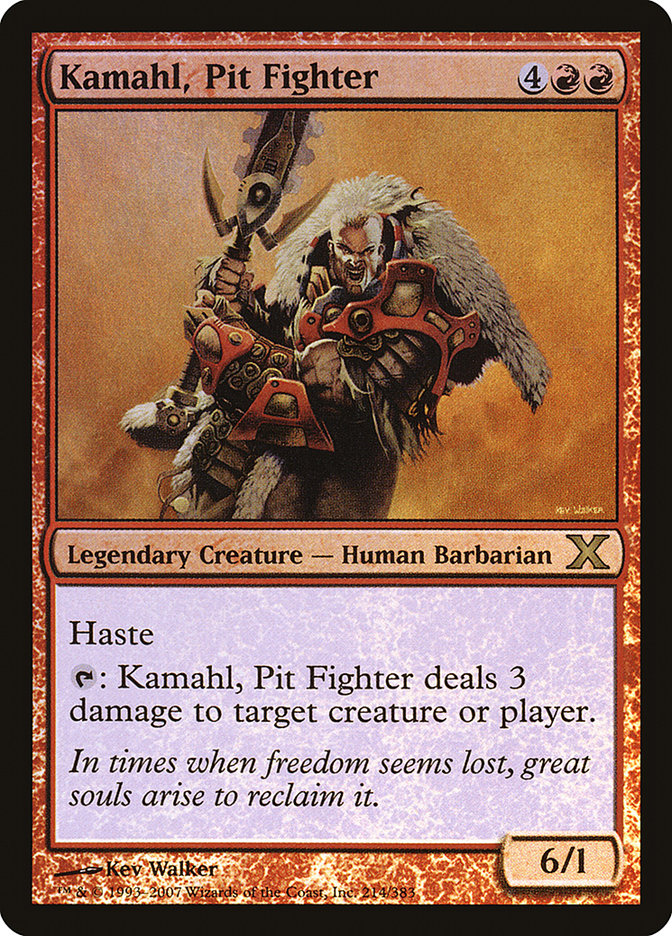 Kamahl, Pit Fighter (Premium Foil) [Tenth Edition] | Arkham Games and Comics