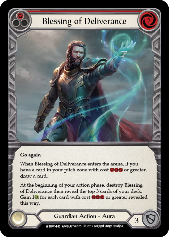 Blessing of Deliverance (Red) [WTR054-R] (Welcome to Rathe)  Alpha Print Rainbow Foil | Arkham Games and Comics