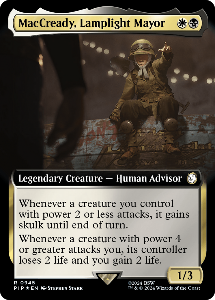 MacCready, Lamplight Mayor (Extended Art) (Surge Foil) [Fallout] | Arkham Games and Comics