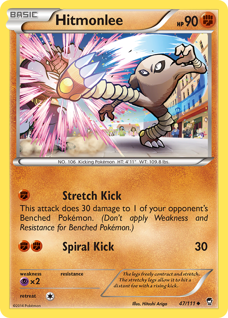 Hitmonlee (47/111) [XY: Furious Fists] | Arkham Games and Comics