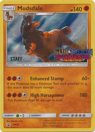 Mudsdale (SM20) (Staff Prerelease Promo) [Sun & Moon: Black Star Promos] | Arkham Games and Comics