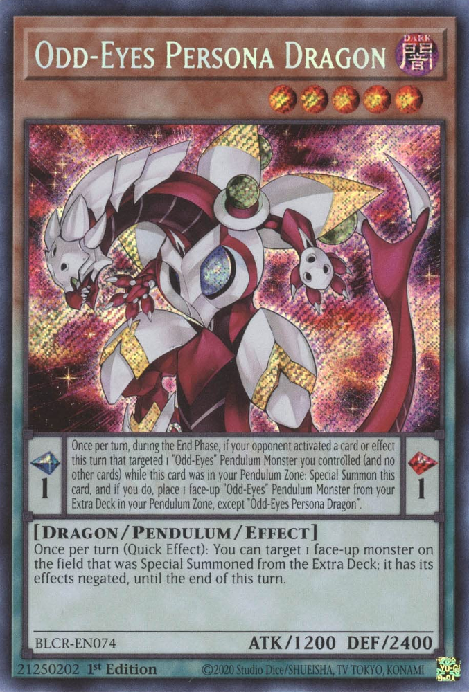 Odd-Eyes Persona Dragon [BLCR-EN074] Secret Rare | Arkham Games and Comics