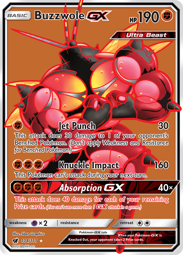 Buzzwole GX (104/111) [Sun & Moon: Crimson Invasion] | Arkham Games and Comics