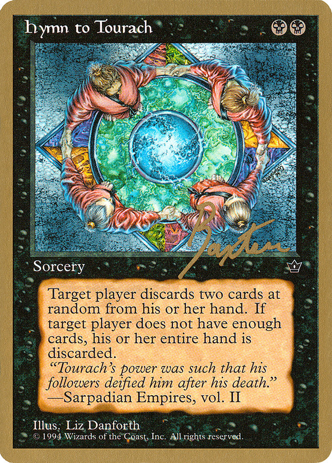 Hymn to Tourach (Circle) (George Baxter) [Pro Tour Collector Set] | Arkham Games and Comics