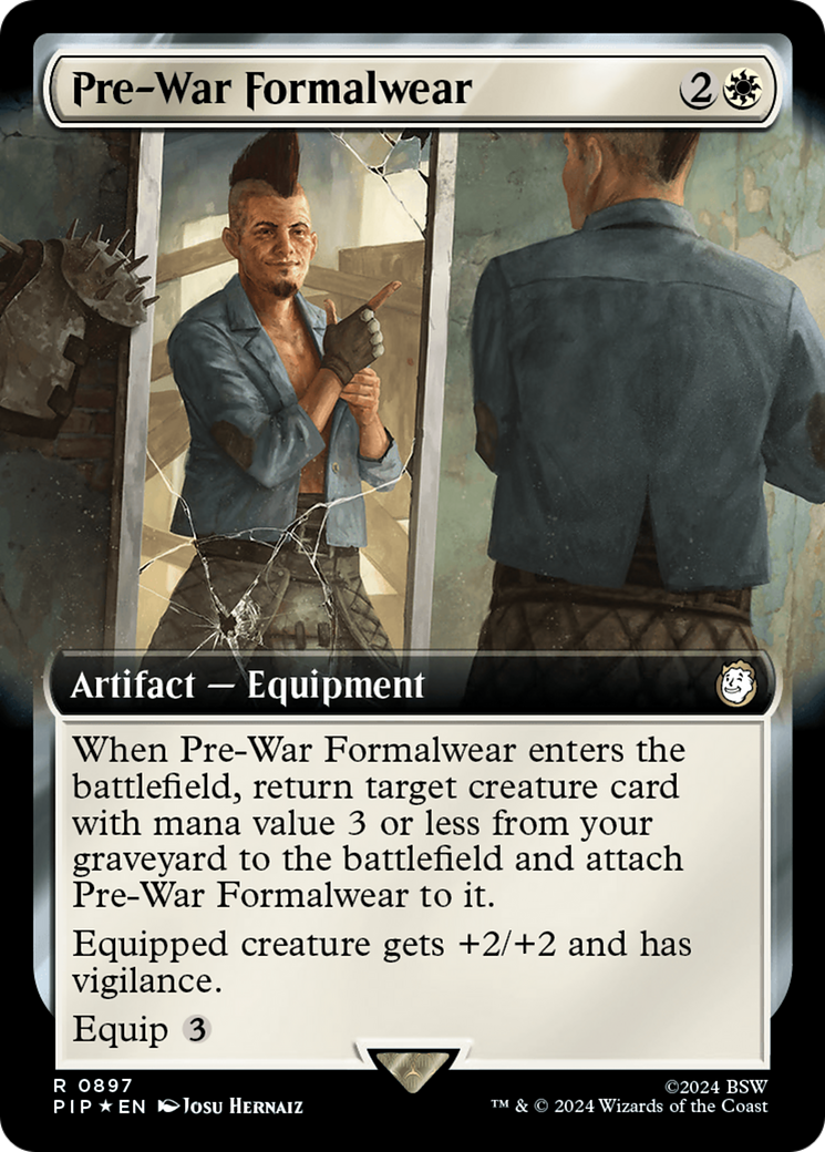 Pre-War Formalwear (Extended Art) (Surge Foil) [Fallout] | Arkham Games and Comics